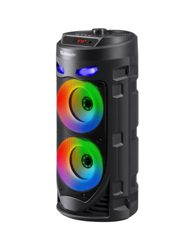 Głośnik Defender Crashboom Bluetooth 16W Mp3/Fm/Sd/Usb/Aux/Tws/Led/Mic/Lcd Karaoke Czarny + Mikrofon + Pilot