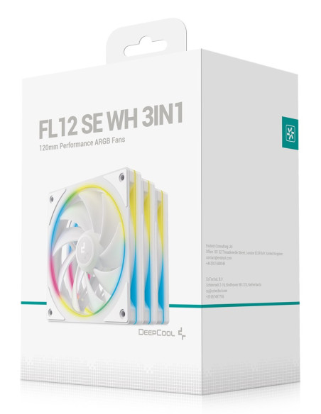 Deepcool Fl12 Se Wh 3In1 Obudowa Komputera Wentylator 12 Cm Biały