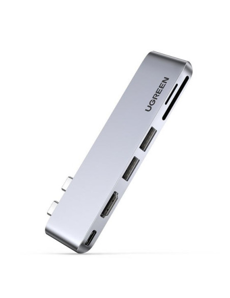 Ugreen 80856 Stacja Dokująca 2 X Usb 3.2 Gen 2 (3.1 Gen 2) Type-C Aluminium
