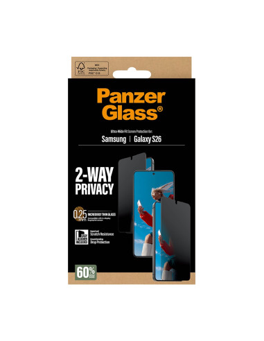 Panzerglass ® 2-Way Privacy Screen Protector Samsung Galaxy S26 | Ultra-Wide Fit W. Easyaligner Przezroczysta Ochrona Ekranu 1 S