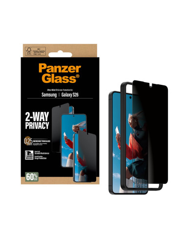 Panzerglass ® 2-Way Privacy Screen Protector Samsung Galaxy S26 | Ultra-Wide Fit W. Easyaligner Przezroczysta Ochrona Ekranu 1 S