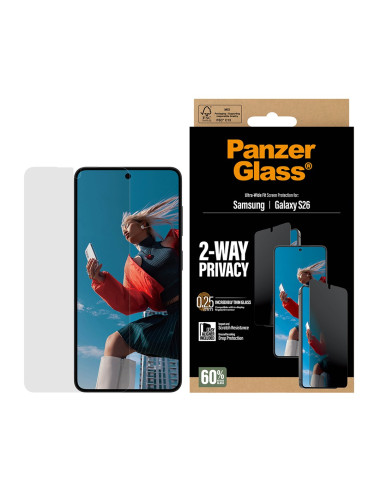 Panzerglass ® 2-Way Privacy Screen Protector Samsung Galaxy S26 | Ultra-Wide Fit W. Easyaligner Przezroczysta Ochrona Ekranu 1 S