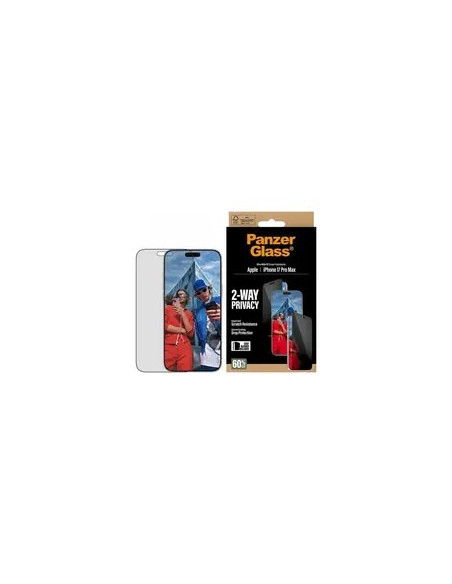 Panzerglass ® 2-Way Privacy Screen Protector Iphone 17 Pro Max | Ultra-Wide Fit W. Easyaligner Przezroczysta Ochrona Ekranu Appl