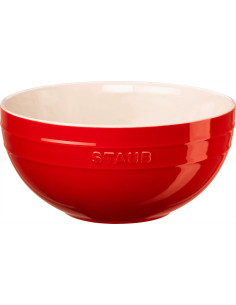 Staub Serving Miska Okrągła 24 Cm, Czerwony