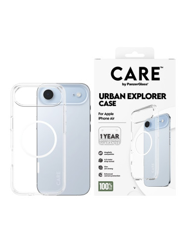 Panzerglass Care™ By ® Urban Explorer Case Transparent W. White Magsafe Iphone Air Pokrowiec Na Telefon Komórkowy Przezroczysty