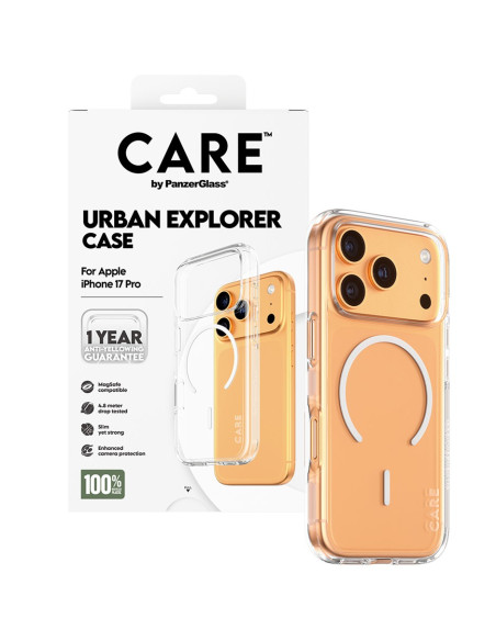 Panzerglass Care™ By ® Urban Explorer Case Transparent W. White Magsafe Iphone 17 Pro Pokrowiec Na Telefon Komórkowy Przezroczys