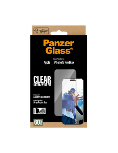 Panzerglass ® Screen Protector Iphone 17 Pro Max | Ultra-Wide Fit W. Easyaligner Przezroczysta Ochrona Ekranu Apple 1 Szt.
