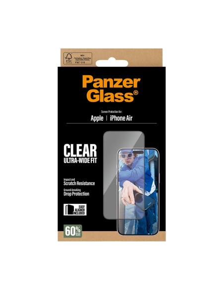 Panzerglass ® Screen Protector Iphone Air | Ultra-Wide Fit W. Easyaligner Przezroczysta Ochrona Ekranu Apple 1 Szt.