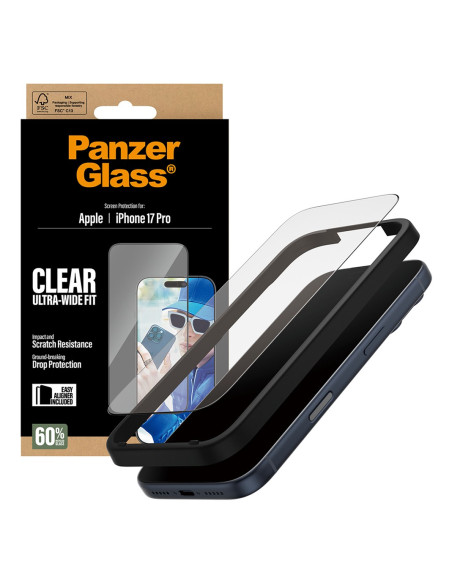 Panzerglass ® Screen Protector Iphone 17 Pro | Ultra-Wide Fit W. Easyaligner Przezroczysta Ochrona Ekranu Apple 1 Szt.