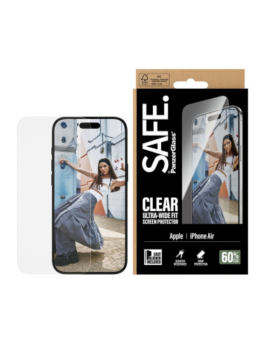 Panzerglass Safe. By ® Screen Protector Iphone Air | Ultra-Wide Fit W. Easyaligner Przezroczysta Ochrona Ekranu Apple 1 Szt.