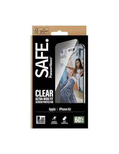 Panzerglass Safe. By ® Screen Protector Iphone Air | Ultra-Wide Fit W. Easyaligner Przezroczysta Ochrona Ekranu Apple 1 Szt.