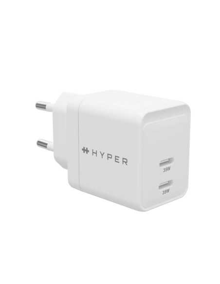 Hyper Hjg35Eu Ładowarka Do Urządzeń Przenośnych Słuchawki, Zestaw Słuchawkowy, Smartfon, Oglądaj Biały Prąd Przemienny Szybkie Ł