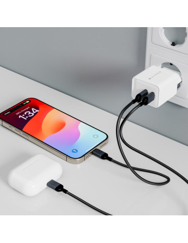 Hyper Hjg35Eu Ładowarka Do Urządzeń Przenośnych Słuchawki, Zestaw Słuchawkowy, Smartfon, Oglądaj Biały Prąd Przemienny Szybkie Ł