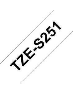 Brother Tze-S251 Taśmy Do Etykietowania Czarny Na Białym Tz