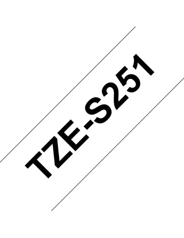 Brother Tze-S251 Taśmy Do Etykietowania Czarny Na Białym Tz