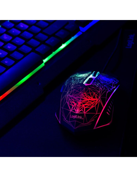 Logilink Id0185 Klawiatura Dołączona Myszka Gaming Usb Qwerty Angielski Czarny