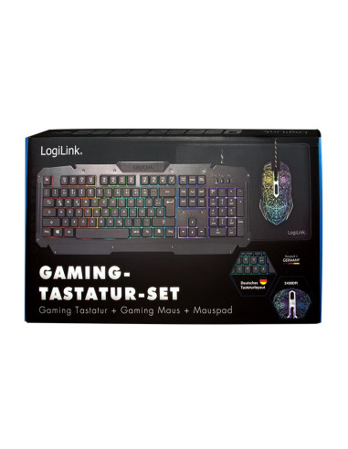 Logilink Id0185 Klawiatura Dołączona Myszka Gaming Usb Qwerty Angielski Czarny