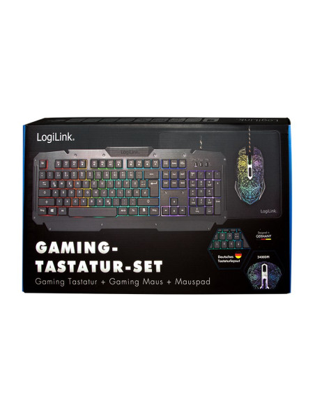 Logilink Id0185 Klawiatura Dołączona Myszka Gaming Usb Qwerty Angielski Czarny