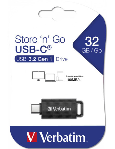 Verbatim Store 'N' Go Pamięć Usb 128 Gb Usb Type-C 3.2 Gen 1 (3.1 Gen 1) Czarny