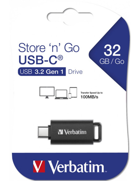 Verbatim Store 'N' Go Pamięć Usb 128 Gb Usb Type-C 3.2 Gen 1 (3.1 Gen 1) Czarny