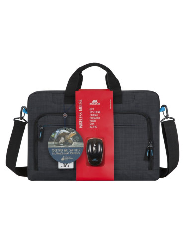 Rivacase Regent 8058 43,9 Cm (17.3") Obudowa Na Messenger Czarny, Cyjan