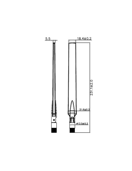 Delock 88899 Antena Antena Dookólna Rp-Sma 7 Dbi