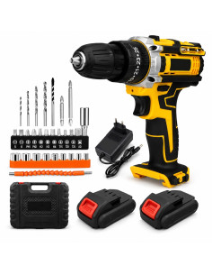Extralink Tools | Wiertarko-Wkrętarka Akumulatorowa | Żółta + 2 Akumulatory