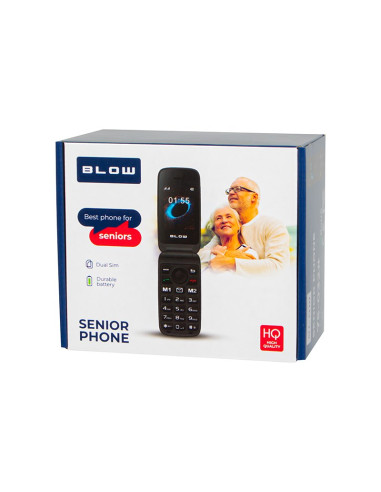 Telefon Dla Seniora Blow Z Klapką S24 Czarny