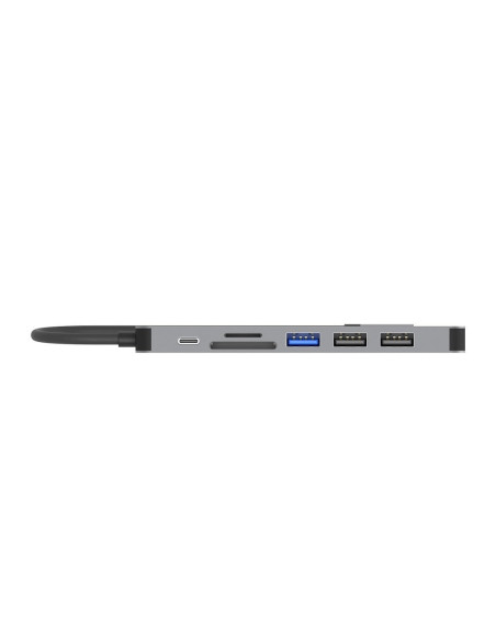 Unitek Hub Usb-C H1118A  Usb-A X3, Usb-C, Hdmi, Sd, Microsd