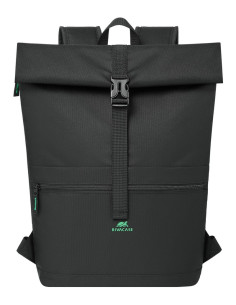 Rivacase Gremio Plecak City Backpack Czarny Poliester, Przetworzony Politereftalan Etylenu (Rpet)