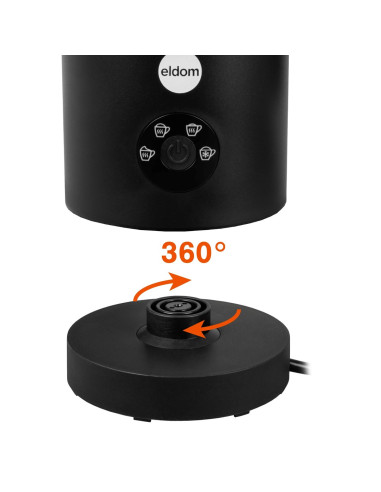 Eldom Spieniacz Do Mleka Si560C Fomi 500W Czarny 300Ml Spienianie Podgrzewanie