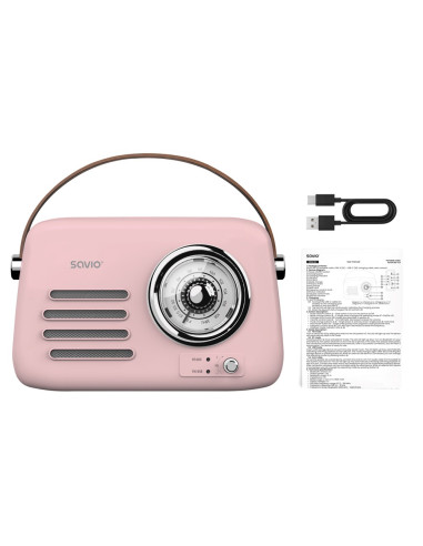 Savio Radio Przenośne Różowe Rs-03