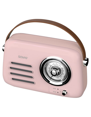Savio Radio Przenośne Różowe Rs-03