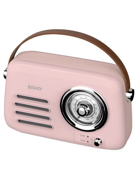 Savio Radio Przenośne Różowe Rs-03