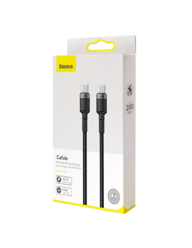 Kabel Baseus Catklf-Alg1 Usb-C - Usb-C Pd Qc 100W 5A 2M - Szary