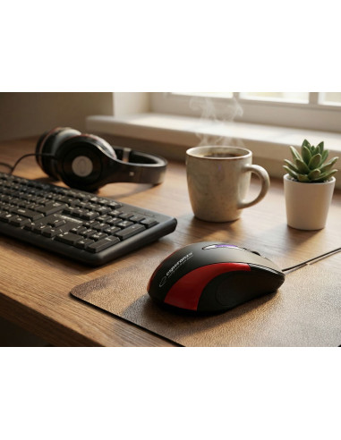 Mysz Esperanza Sirius Em102R (Optyczna  800 Dpi  Kolor Czarny)