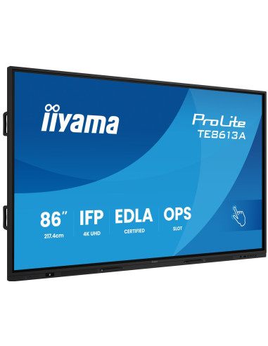 Iiyama Te8613A-B2Ag Signage Display Kiosk 2,17 M (85.6") Wi-Fi 500 Cd/M2 4K Ultra Hd Czarny Ekran Dotykowy Procesor Wbudowany An