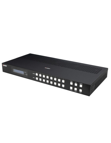 Lindy 38435 Przełącznik Macierzy Przełącznik Matrycowy Av Wbudowany Wyświetlacz