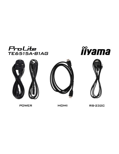 Iiyama Te6515A-B2Ag Signage Display Kiosk 163,8 Cm (64.5") Wi-Fi 550 Cd/M2 4K Ultra Hd Czarny Ekran Dotykowy Procesor Wbudowany 