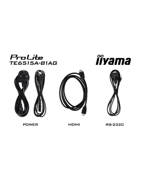 Iiyama Te6515A-B2Ag Signage Display Kiosk 163,8 Cm (64.5") Wi-Fi 550 Cd/M2 4K Ultra Hd Czarny Ekran Dotykowy Procesor Wbudowany 