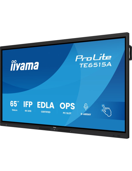 Iiyama Te6515A-B2Ag Signage Display Kiosk 163,8 Cm (64.5") Wi-Fi 550 Cd/M2 4K Ultra Hd Czarny Ekran Dotykowy Procesor Wbudowany 