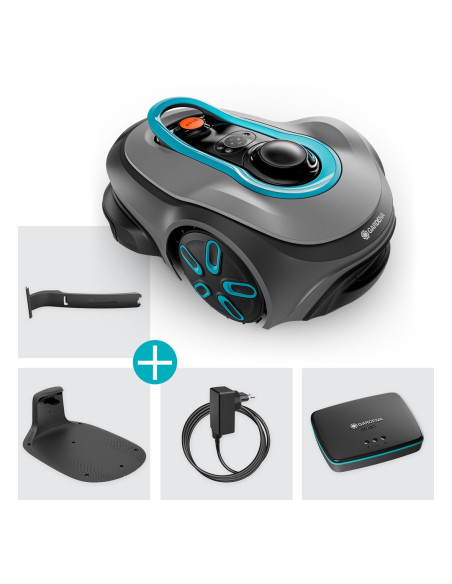 Gardena Smart Sileno Free Kosiarka Robot Bateria Czarny, Szary