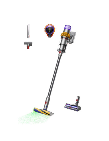 Dyson V15 Detect Absolute Odkurzacz Stojący 2 W 1 Bateria Suchy Hepa Bez Worka 0,77 L Stal Nierdzewna