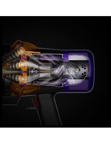 Dyson V15 Detect Absolute Odkurzacz Stojący 2 W 1 Bateria Suchy Hepa Bez Worka 0,77 L Stal Nierdzewna