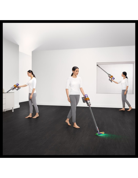 Dyson V15 Detect Absolute Odkurzacz Stojący 2 W 1 Bateria Suchy Hepa Bez Worka 0,77 L Stal Nierdzewna