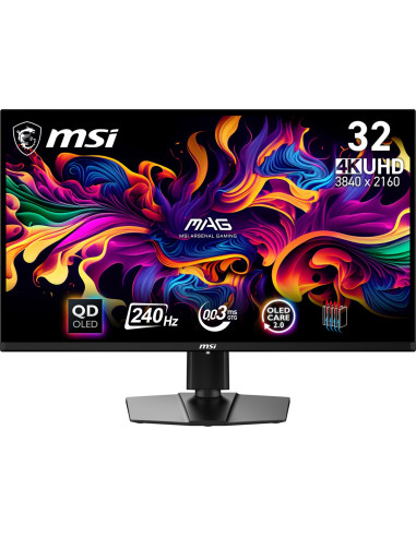 Msi Mag 321Upx Qd-Oled Monitor Komputerowy 80 Cm (31.5") 3840 X 2160 Px 4K Ultra Hd Czarny