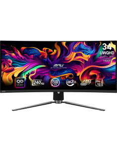 Msi Mpg 341Cqpx Qd-Oled Monitor Komputerowy 86,4 Cm (34") 3440 X 1440 Px Ultrawide Quad Hd Czarny