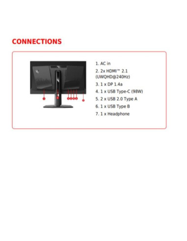 Msi Mpg 341Cqpx Qd-Oled Monitor Komputerowy 86,4 Cm (34") 3440 X 1440 Px Ultrawide Quad Hd Czarny