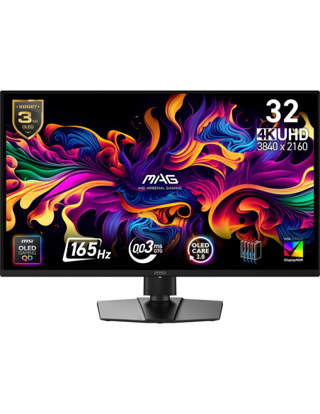 Msi Mag 322Up Qd-Oled E16 Monitor Komputerowy 80 Cm (31.5") 3840 X 2160 Px 4K Ultra Hd Czarny