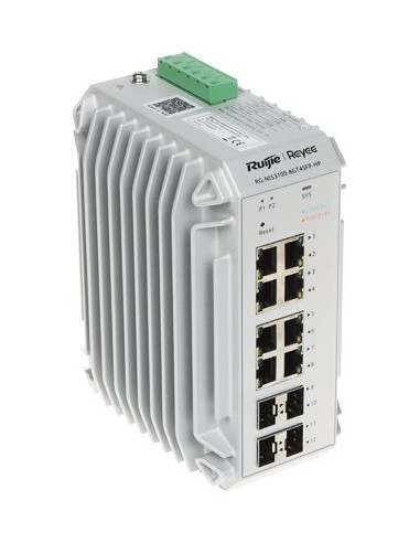 Ruijie Networks Rg-Nis3100-8Gt4Sfp-Hp Przełącznik Sieciowy Zarządzany L2 Gigabit Ethernet (10/100/1000) Obsługa Poe Szary